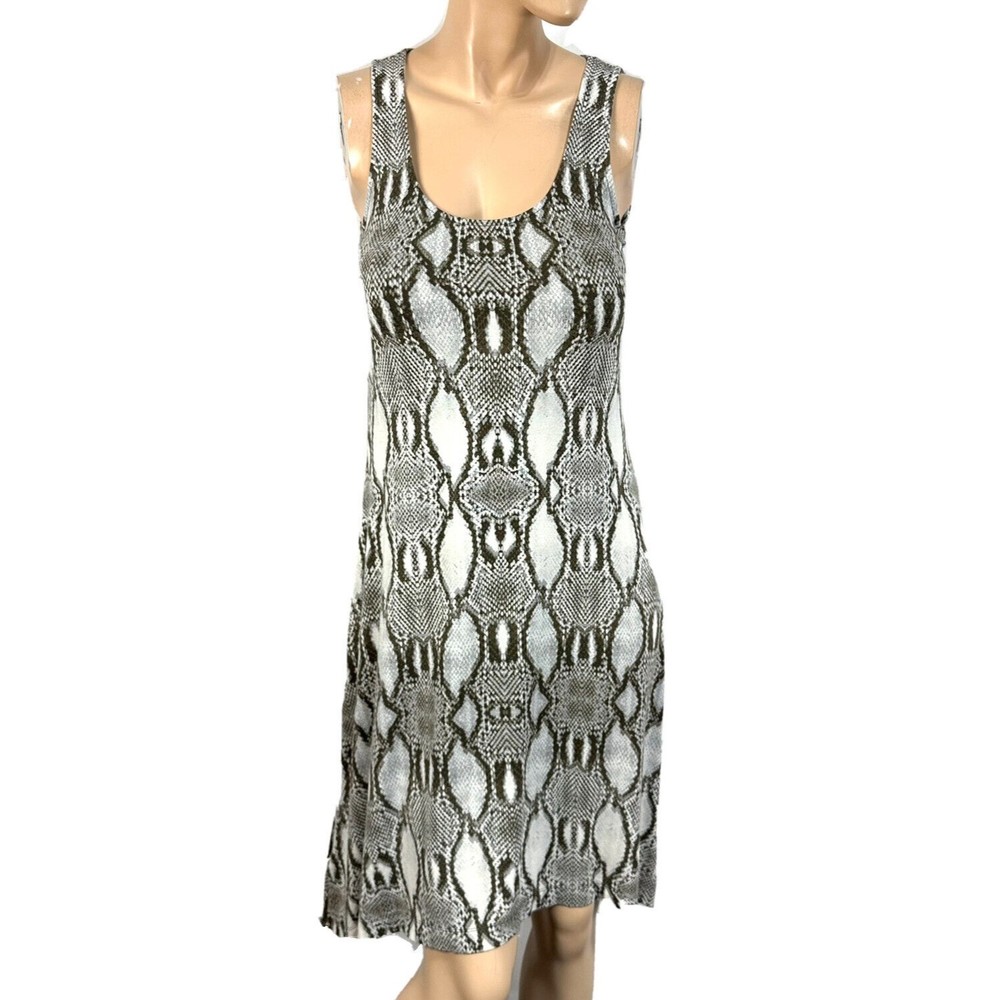 Tommy Bahama Tank Dress Size XS Snakeskin Sharkbite Hem Sleeveless